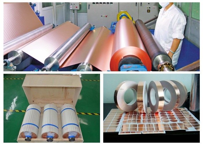 Zinc Free Edco Copper Foil , 3 / 4 OZ Thickness Copper Sheet Metal Roll