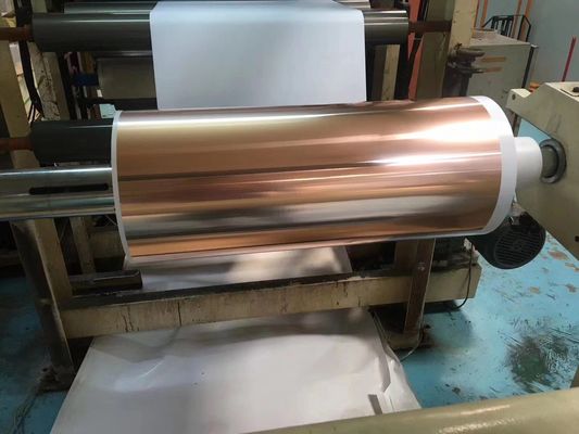 10 Micron Copper Foil Sheet Roll , Double - Shiny Pure Copper Foil for Lithium Battery