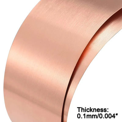 O Temper Rolled Copper Foil Copper Strip 0.1 mm Thick