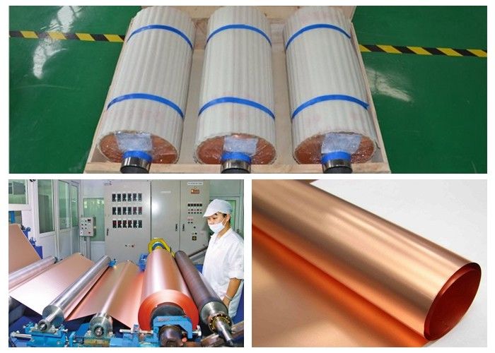 HD Electrodeposited Copper Foil Roll More Than 5% Elongation 5 - 520mm Width