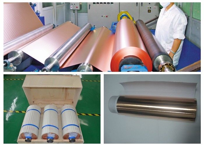 ISO Approval Battery Copper Foil Sheet , LB Single Shiny Copper Sheet Roll