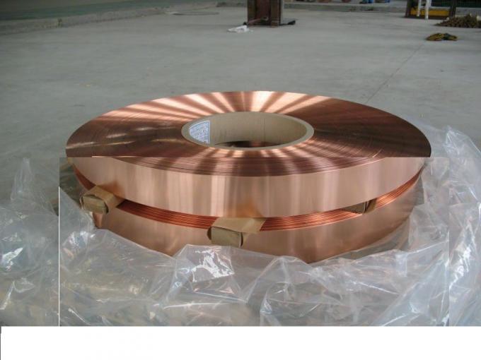 0.05mm Thickness Copper Foil Strips , Mill Finish Battery Copper Foil